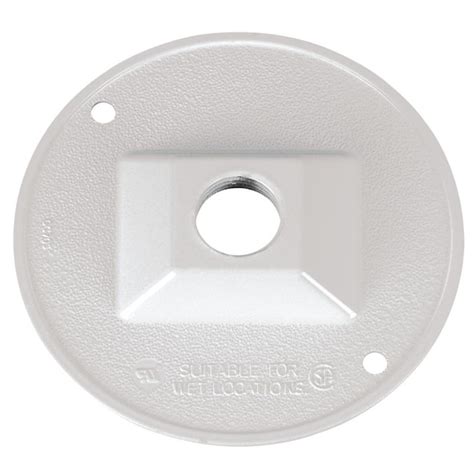 white threaded junction box cover|Sigma Engineered Solutions Round White Metal .